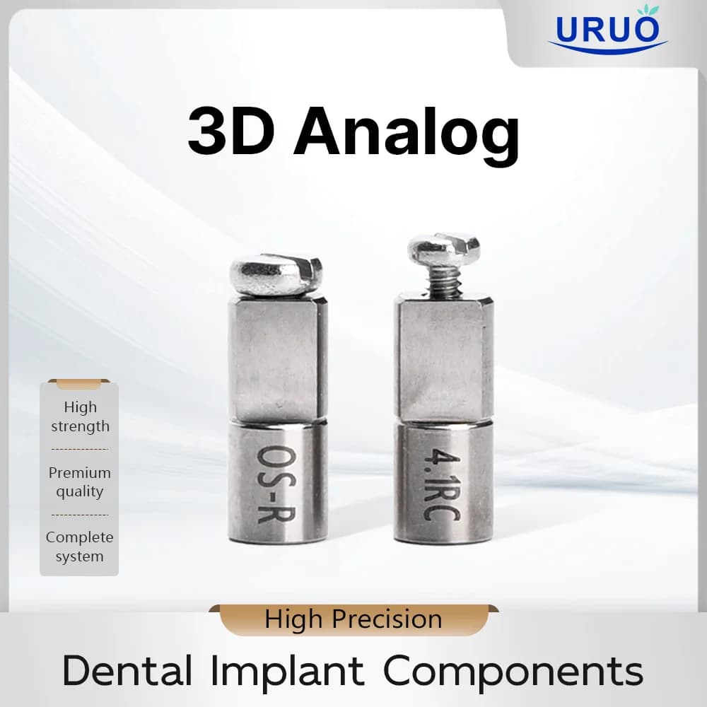 5 pz. Analoghi Dentali 3D per Abutment Implantari Materiali CAD CAM Osstem Dentium DIO Megagen Dentis NeoBiotech ITI Zimmer Ti