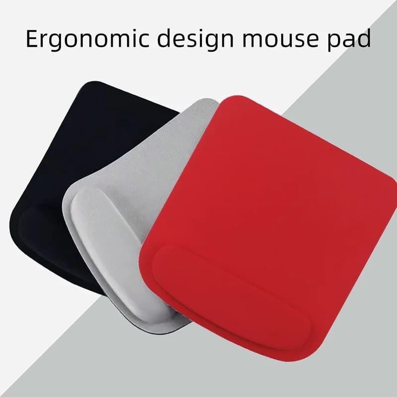 Tappetino per mouse ergonomico in EVA ecologico con poggiapolsi, tinta unita, confortevole, per ufficio e PC