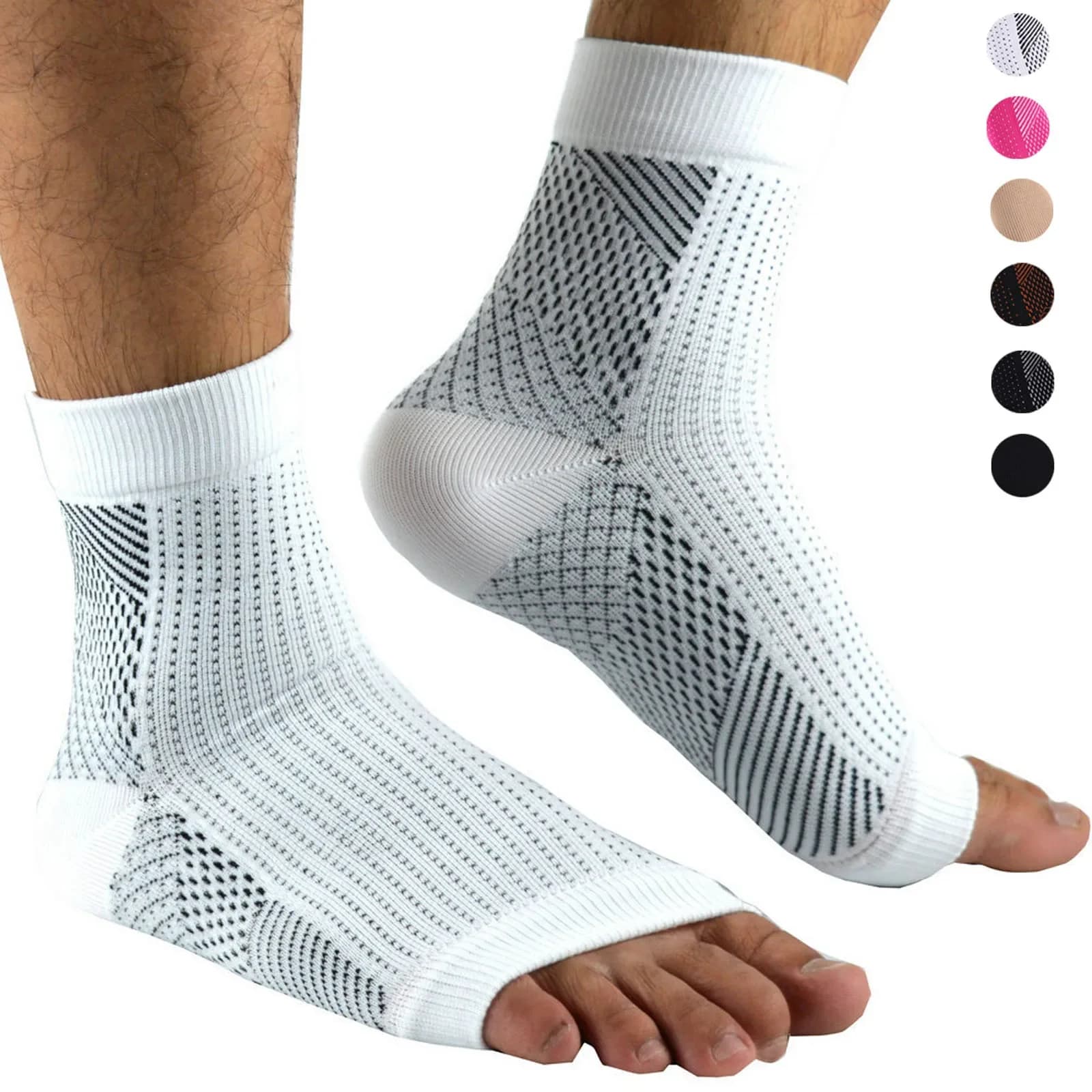 1 paio di calzini a compressione per fascite plantare supporto per caviglia sportiva tutore per sollievo dal dolore al piede manicotto per il dolore articolare neuropatia