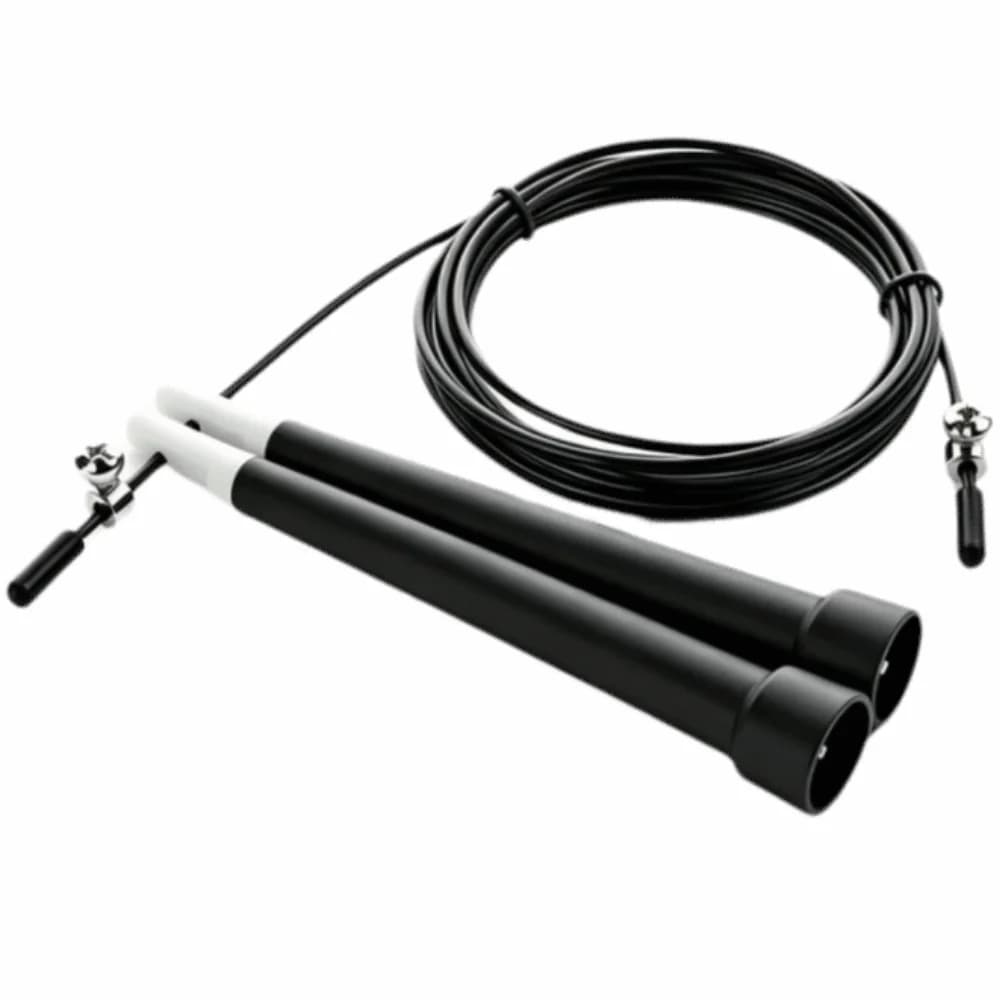 Portable Steel Wire Jump Rope Tangle-Free Adjustable Length Skipping Rope PVC Coated Fitness Jump Rope Double Unders