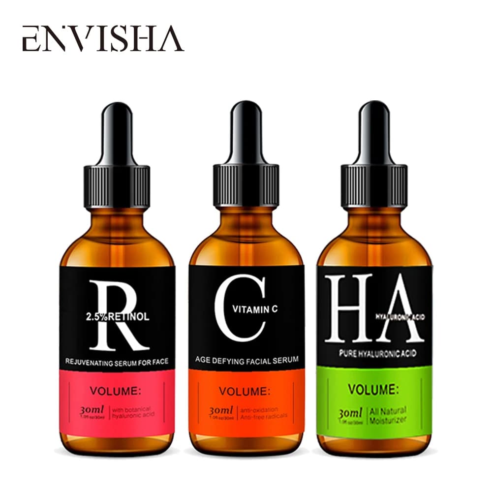 ENVISHA Retinol Serum Face Hyaluronic Acid Vitamin C Anti-wrinkles Aging Whitening Skin Care Shrinking of Hydrating Pores