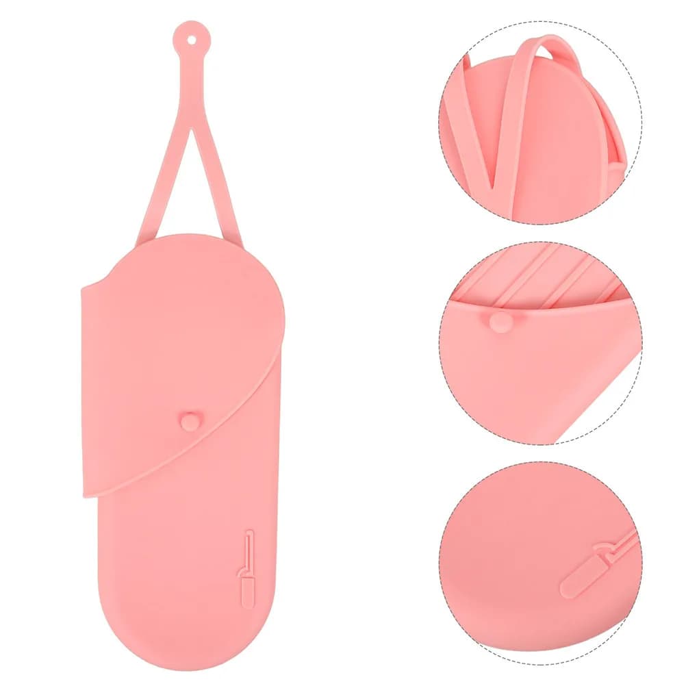 2Pcs Hair Curler Bag Hair Iron Silicone Pouch Compact Portable Travel Storage Curling Iron Organizer Anti-Scald Holder Reusable