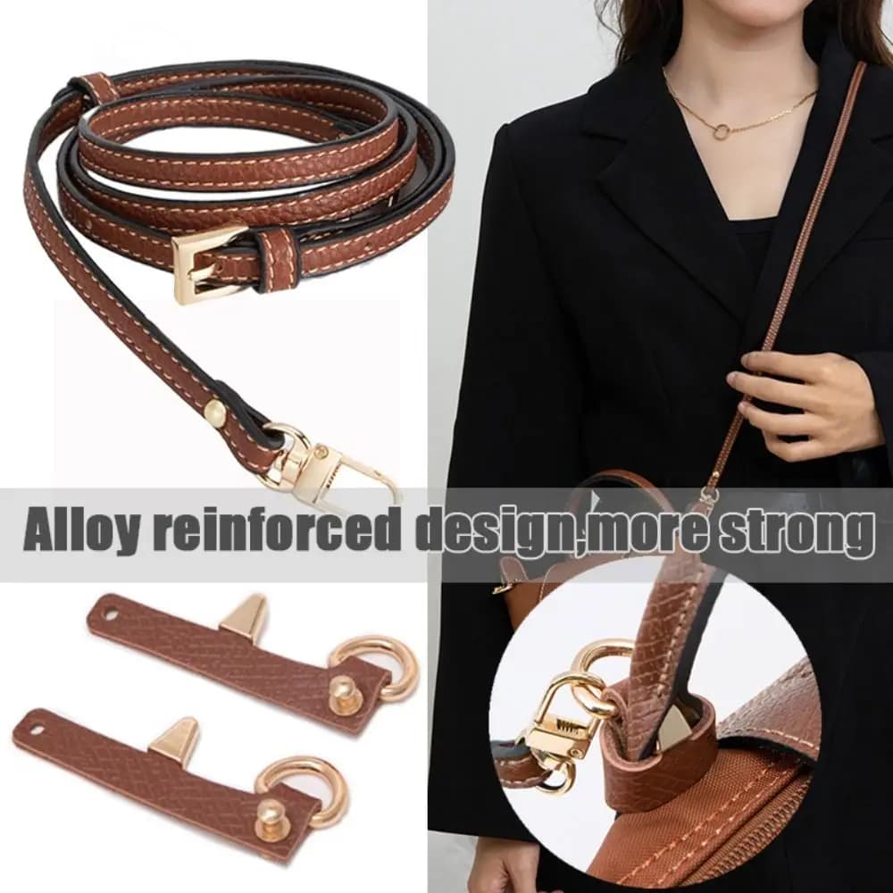 Cinture per borse con cinturino in vera pelle accessori per la trasformazione della borsa per fibbia a tracolla in vera pelle Longchamp Mini senza perforazione