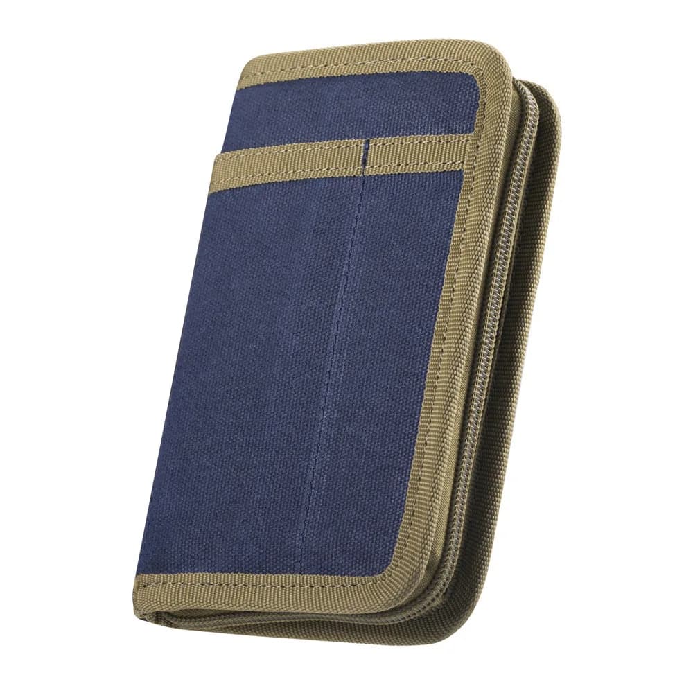 Tactical Passport Holder Waterproof Cloth Travel Document Organizer Zipper Storage Bag Portable Outdoor Travel Credit Card