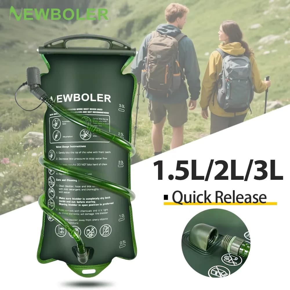 NEWBOLER BPA free 1.5L 2L 3L water tank hydration pack storage bag