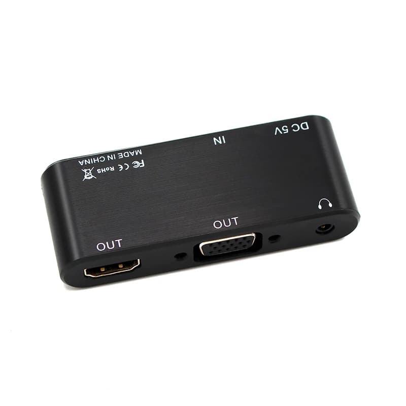 Convertitore HD 1080P HDMI a HDMI VGA con Splitter convertitore adattatore da 3.5mm per PC Laptop TV Box Monitor proiettore doppio schermo