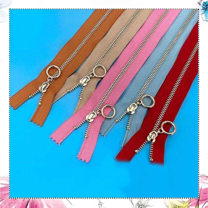 10 pz 40cm 3 # cerniera in metallo chiusura automatica chiusura automatica denti dorati Zip per cucire accessori per indumenti borse fai da te giacca scarpa materiale per stivali