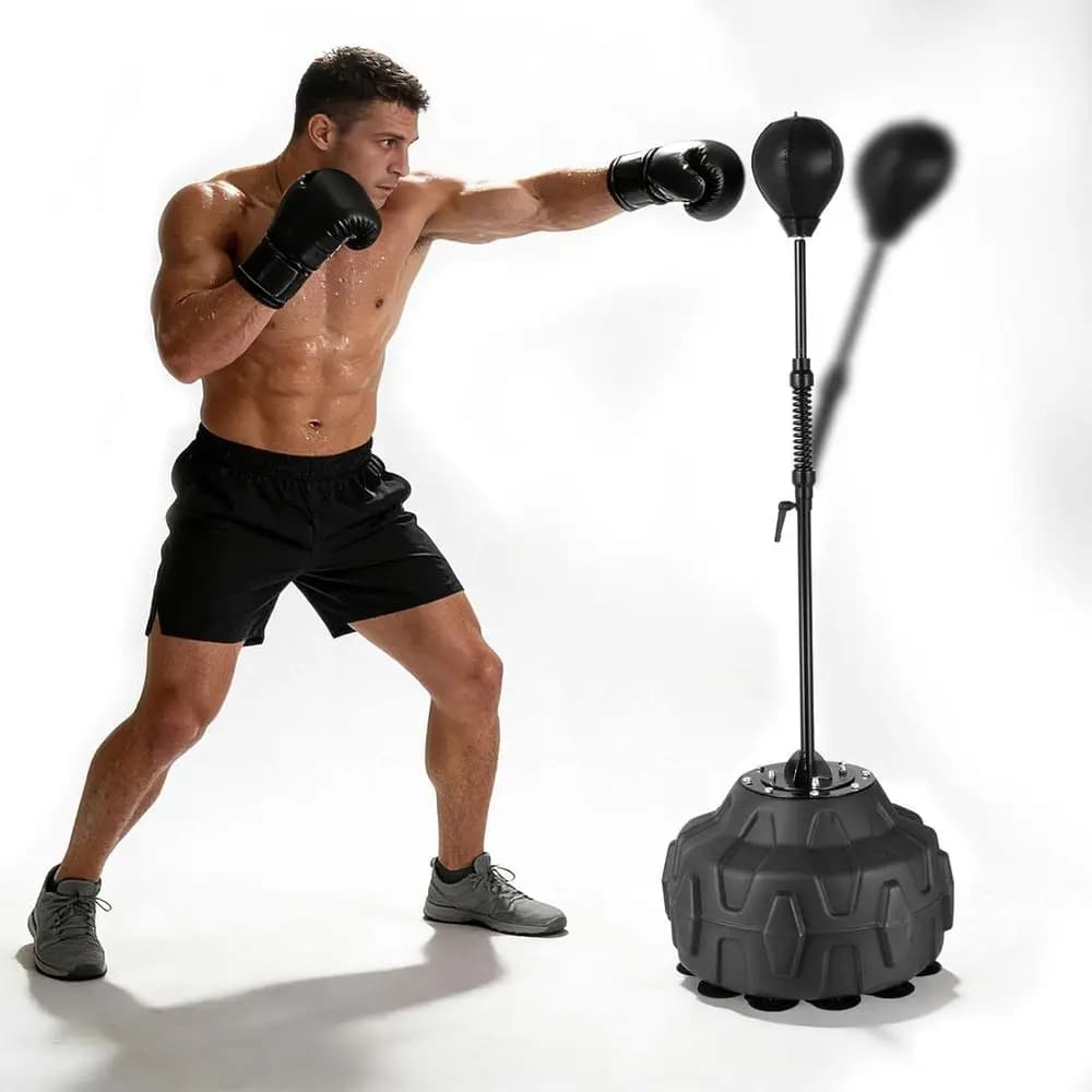 Supporto per Sacco da Boxe Regolabile in Altezza, 57-72,8 Pollici, per Allenamento di Boxe e Miglioramento della Resistenza