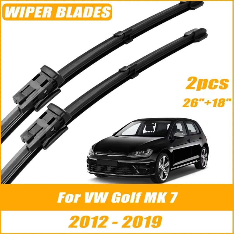 2pcs Wiper Front Wiper Blades For VW Golf MK 7 2012-2019 Windshield Windscreen Clean Window Car Rain Brushes 26"+18"