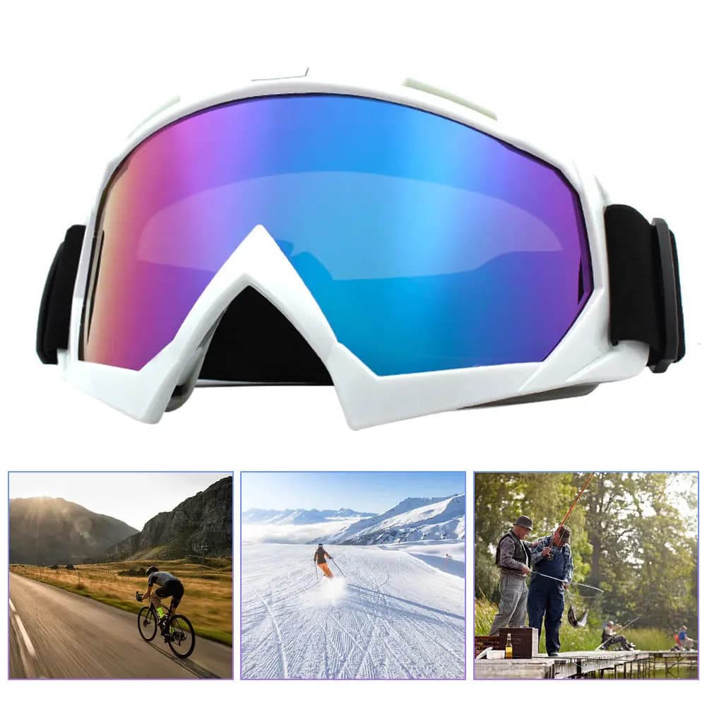 Occhiali da Moto Antivento, Maschera da Sci, Occhiali Protettivi Antiappannamento per Sport Invernali all'Aperto