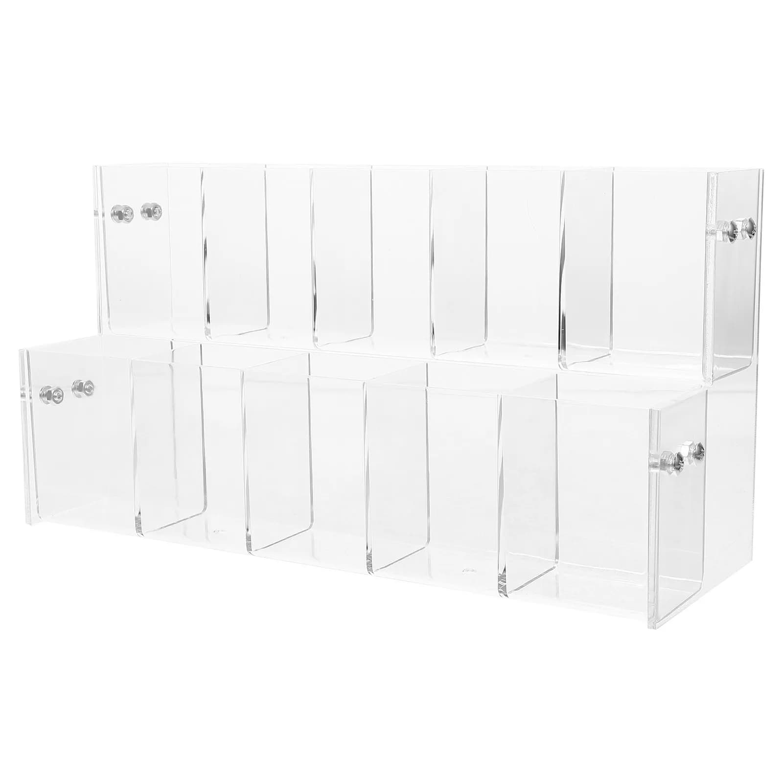 Portapenne in Acrilico Salvaspazio, Espositore per Cancelleria, Organizzatore Trasparente per Pennarelli, Porta Matite per Scrivania, Ufficio, Scuola, Materiali Artistici