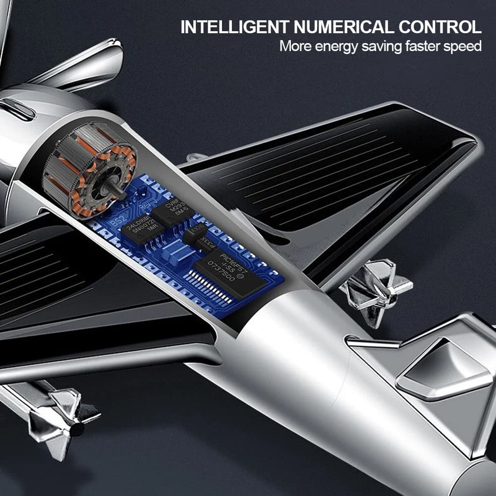 Car interior accessories, solar airplane model, central console decoration, air freshener