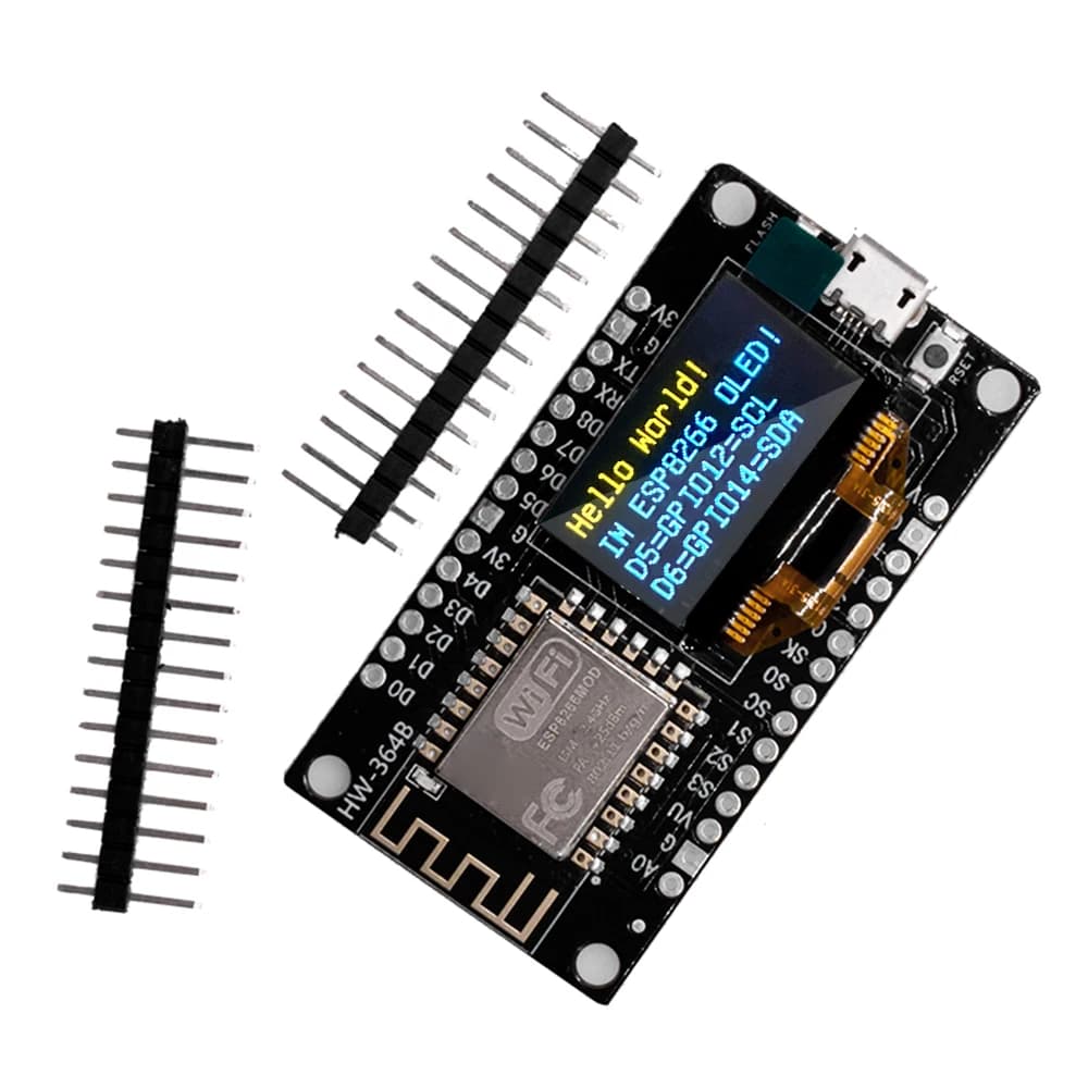 ESP-12F Nodemcu ESP8266 WiFi development card module with 0.96 inch OLED screen CH340G TYPE-C, suitable for Arduino/Microton