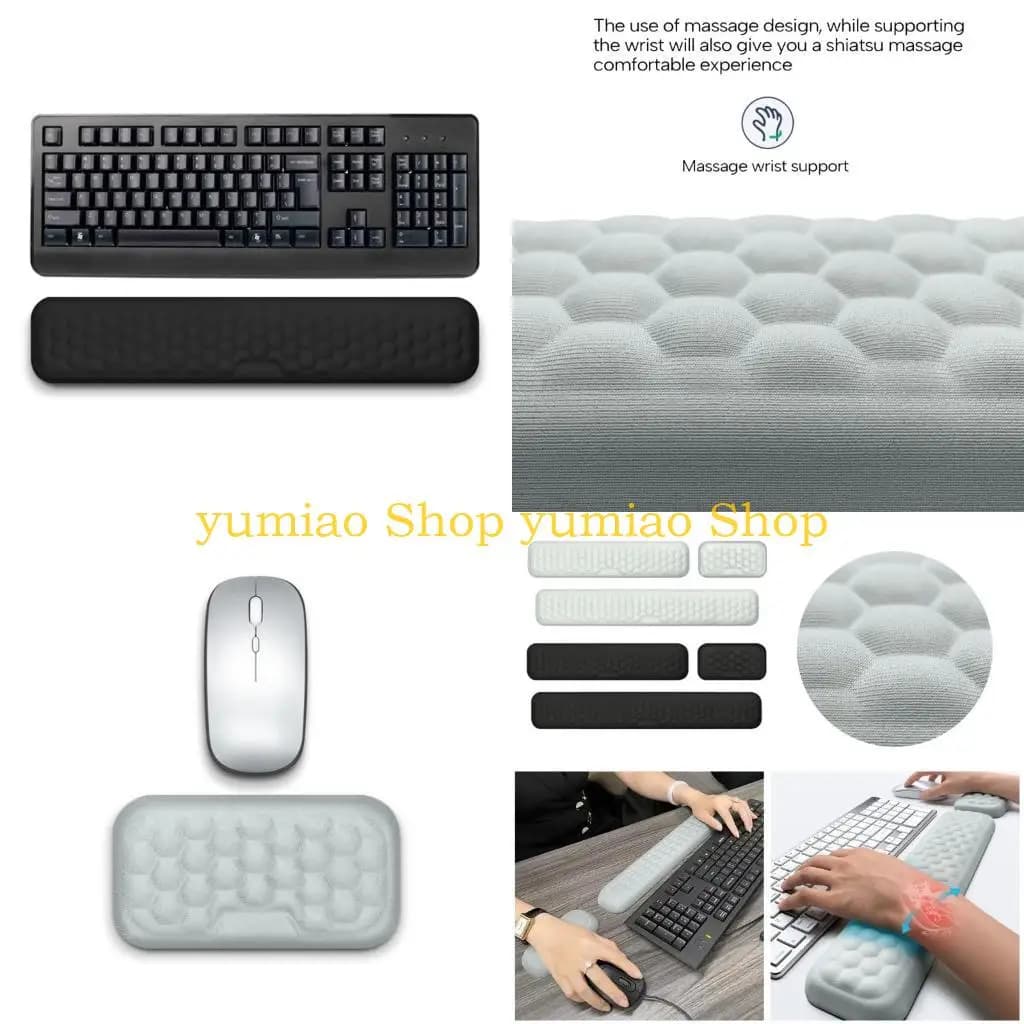 587B Memory Foam Cushion Cushion Pad Mouse Padded Memory Foam Resto Mano Supporto per miglioramento della postura della mano e