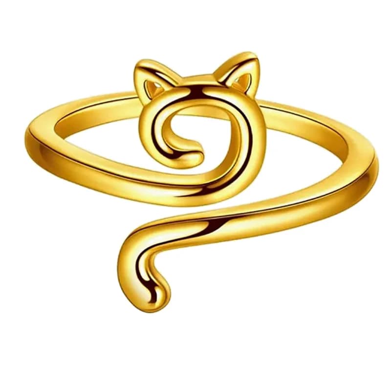 Anello per gatti carino con tensione all'uncinetto regolabile, anello per uncinetto per maglieria per principianti, supporto per dita guida per filati ditali strumenti per avvolgitore