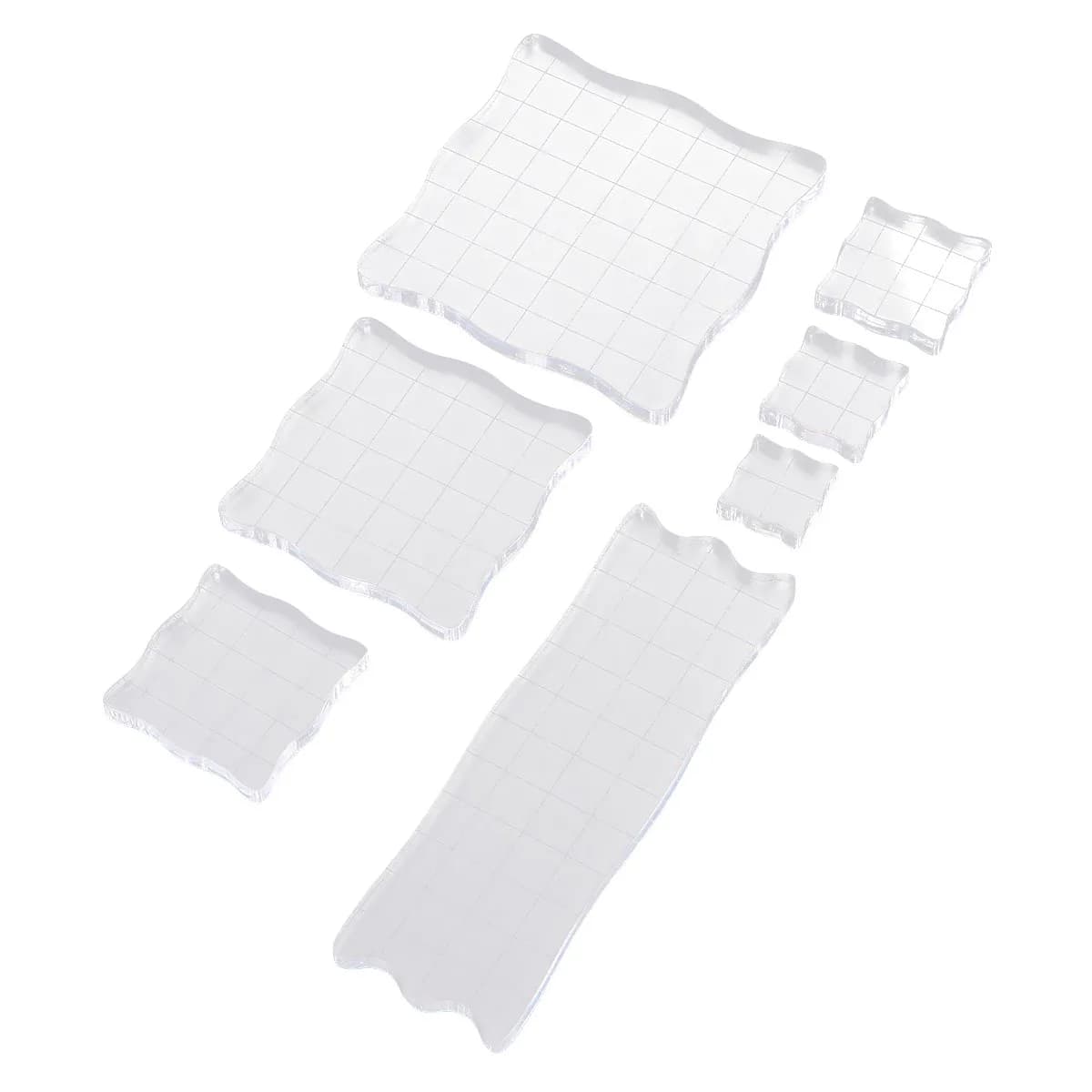 7Pcs Acrylic Blocks DIY Craft Kit for Making Custom Stamps Scrapbooking Photo Albums Embossing Cutting Dies Tools
