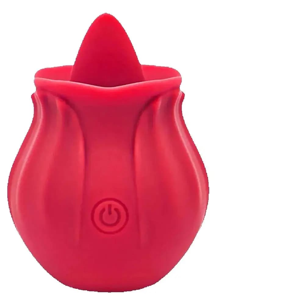 Vibratore Portatile a Forma di Rosa con Lingua Oscillante per Donne, Massaggiatore Anale, Clitorideo e per Capezzoli, Stimolatore del Clitoride, Giocattoli Sessuali per Coppie