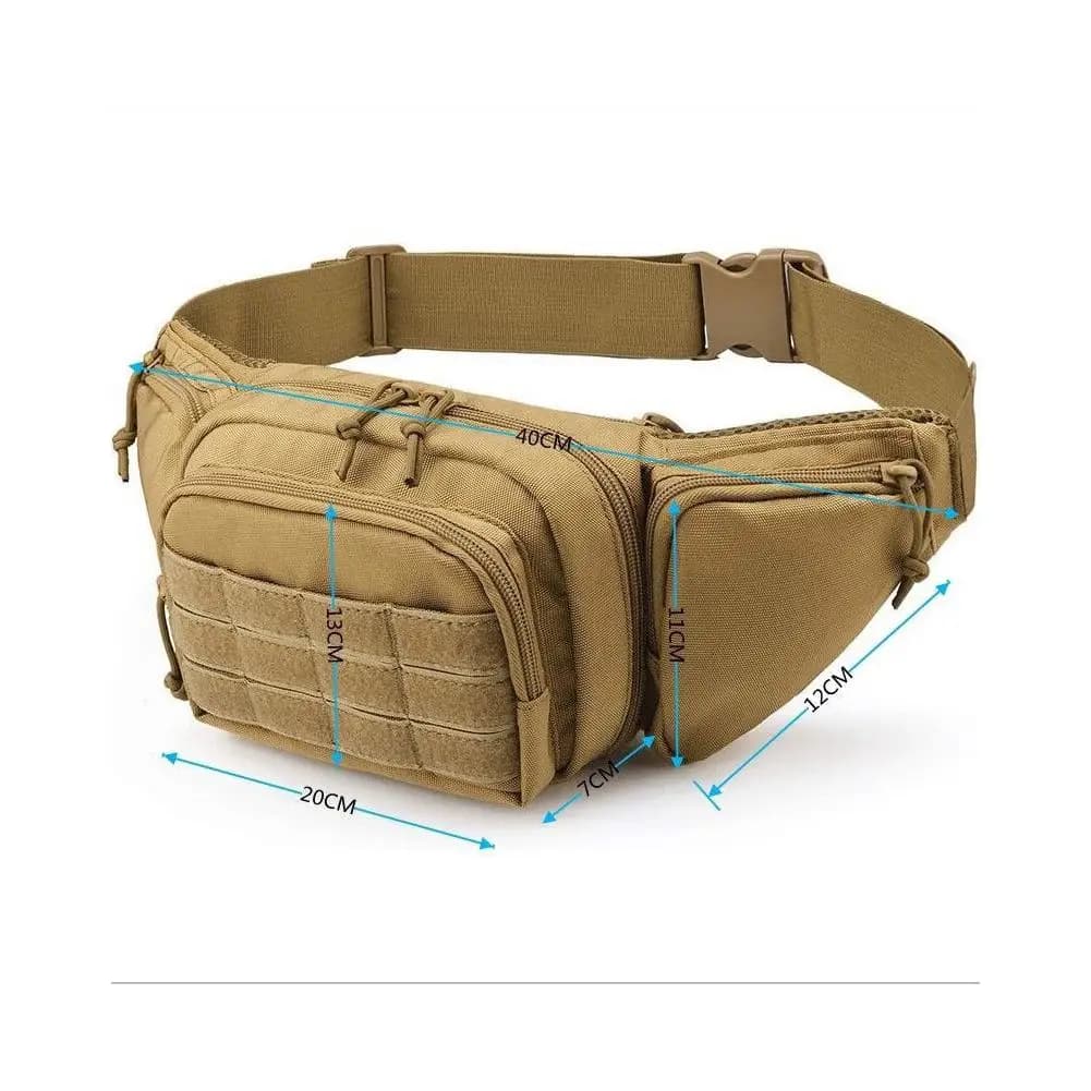 Tactical Waist Pack Waterproof Hip Bag Adjustable Belt Outdoor Climbing Camping Cycling EDC Storage Pouch for Men Women Gear New