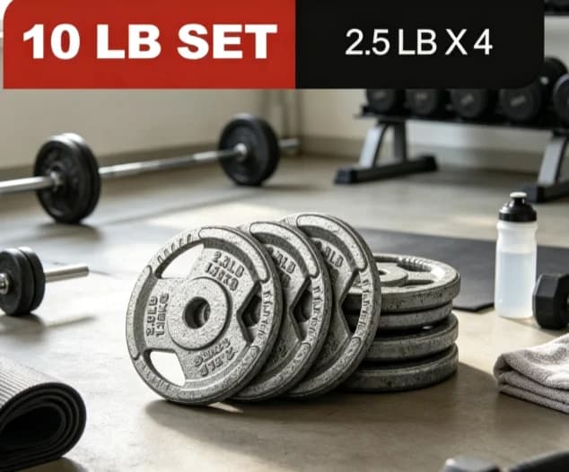 Best Seller 1-Inch Cast Iron Weight Plates Standard Barbell Plates for Strength Training Multiple Sizes