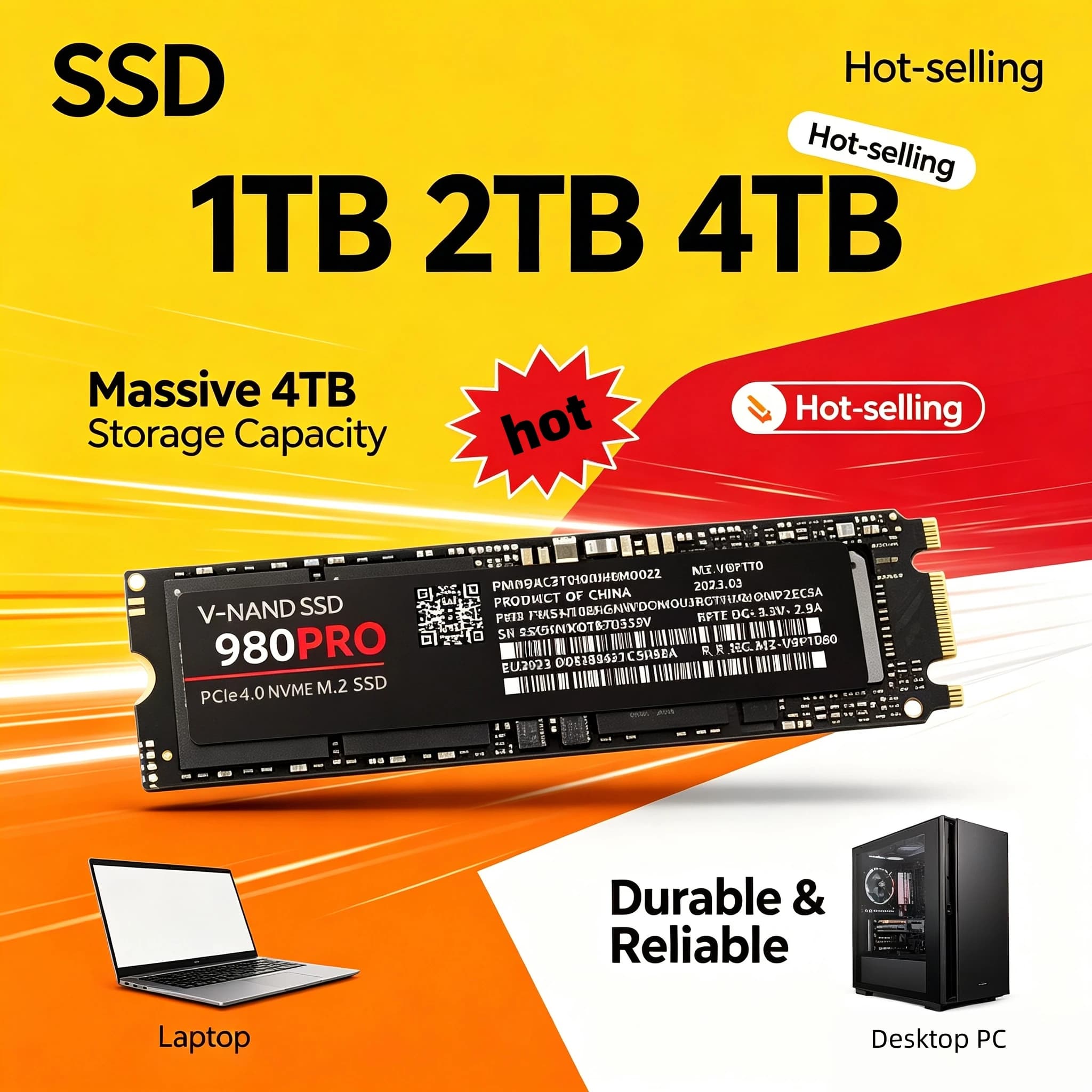 Origina M2 SSD 2TB NVMe PCIe 40 Internal Solid State Drive 7400MBs For Gaming PC Laptop Super Performance X System