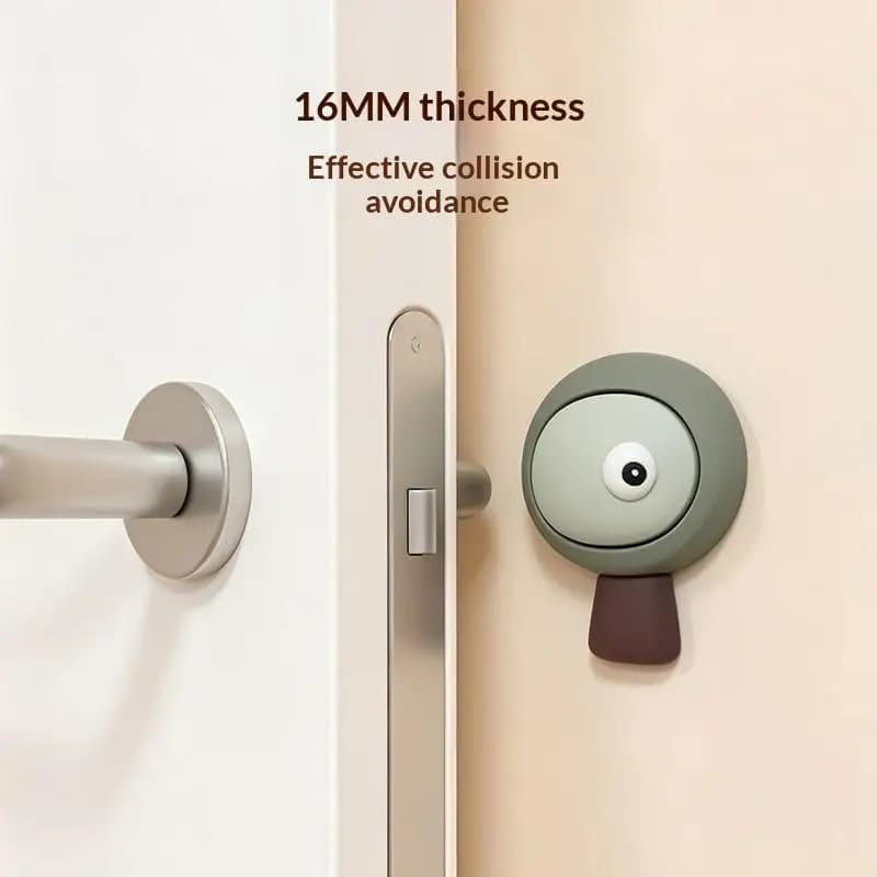 Soft PVC Mute Door Stopper Wall Protector Anti-Collision Self Adhesive Pad Easy Install No Residue for Home Renovation