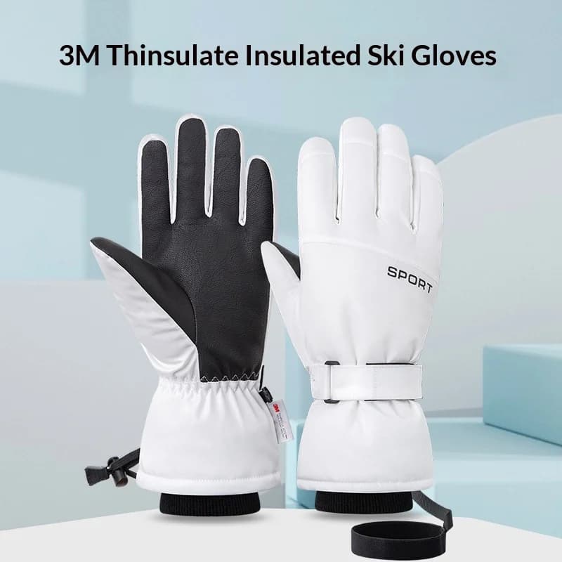 3M insulation touchscreen ski gloves Winter thermal waterproof windproof lined fleece thickened cycling outdoor hiking