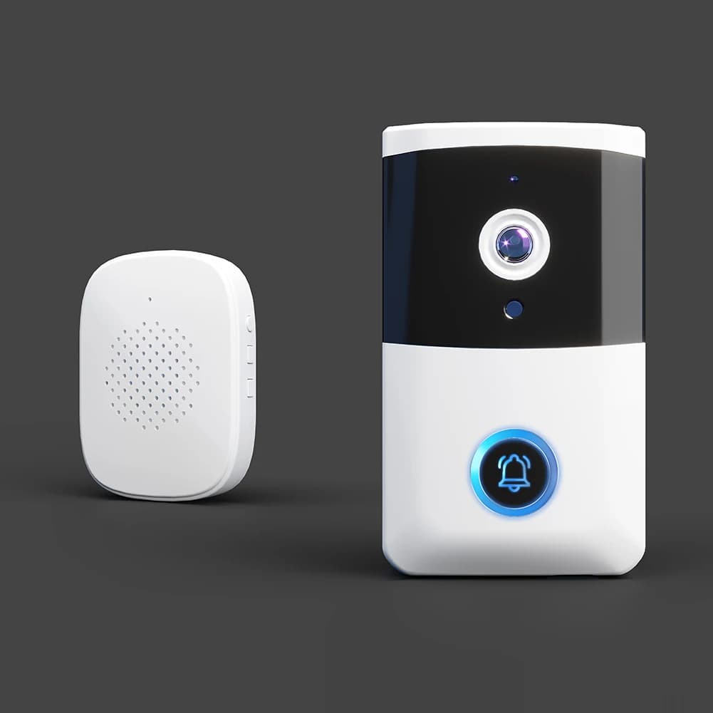 WiFi Wireless Video Doorbell IR Night Vision Smart Door Bell Two-way Audio Visual Doorbell Home System