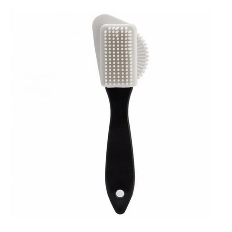 1pc 2 lati spazzola di pulizia gomma da cancellare set adatto per scarpe in pelle scamosciata nabuk macchie polvere scarpe spazzola acciaio plastica gomma detergente per stivali