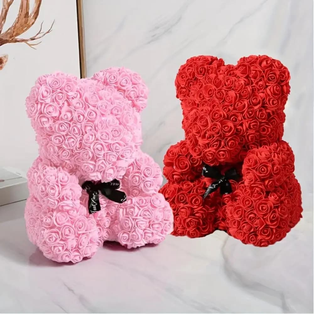 1 piece of rose bear flowers artificial foam rose bear for Valentine's Day, Mother's Day, Anniversary, Birthday Gifts