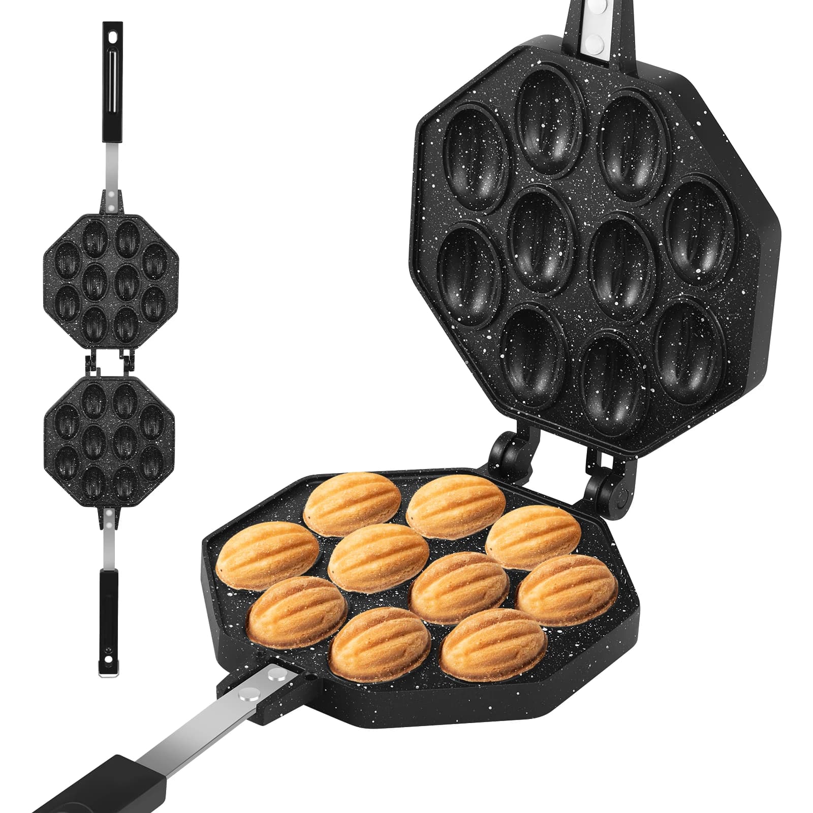 Walnut biscuit mold Aluminum alloy walnut biscuit mold Cooking tool with oven kitchen accessories handle