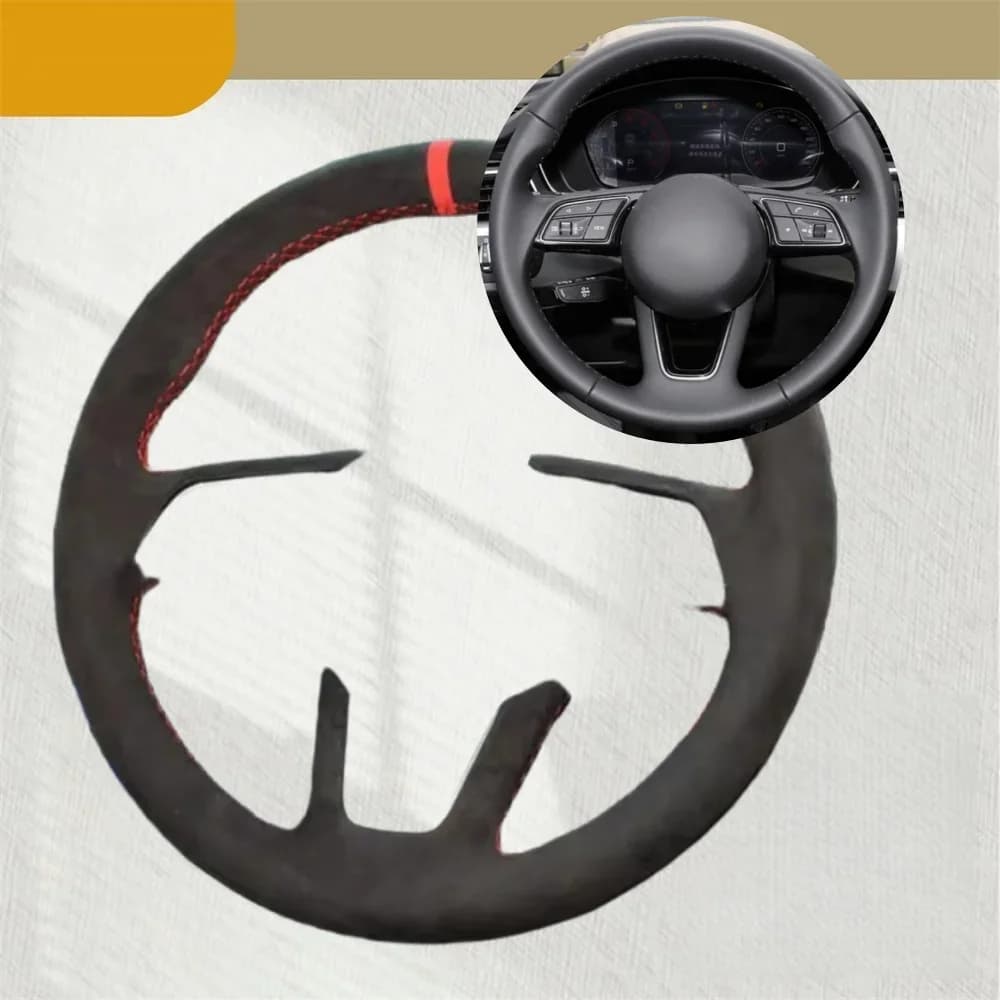 Car cover for Audi A1 (8X) Sportback A3 (8V) A4 (B9) Avant A5 (F5) Q2 Car accessories for suede steering wheel