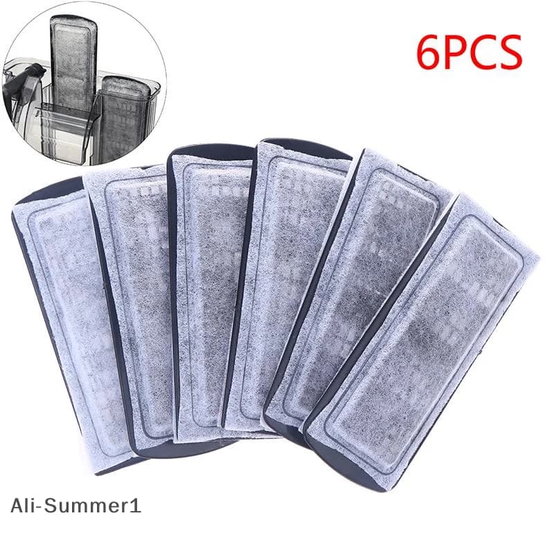 6Pcs Aquarium Filter Cotton Replacement Wall‑Mounted Filter Accessory For Fish Tanks Aquarium Carbon Filter Cotton Fish Filter