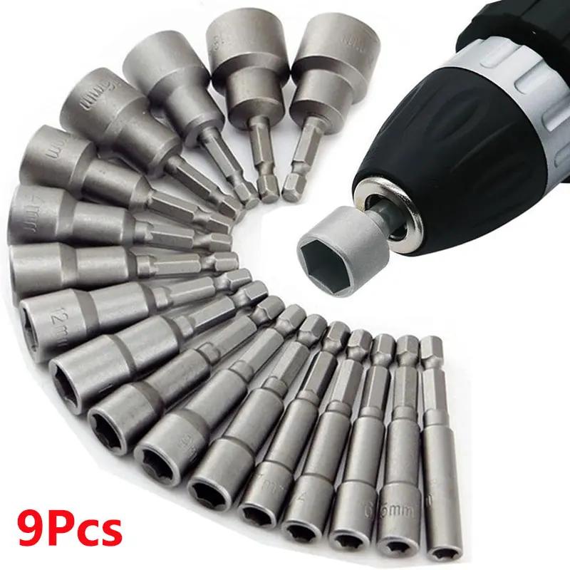 9 pcs/set 5mm-13mm Hexagon sockets Handpieces Dado Driver Set Screwdriver Sets Schroevendraaier Set Bit Set Tools