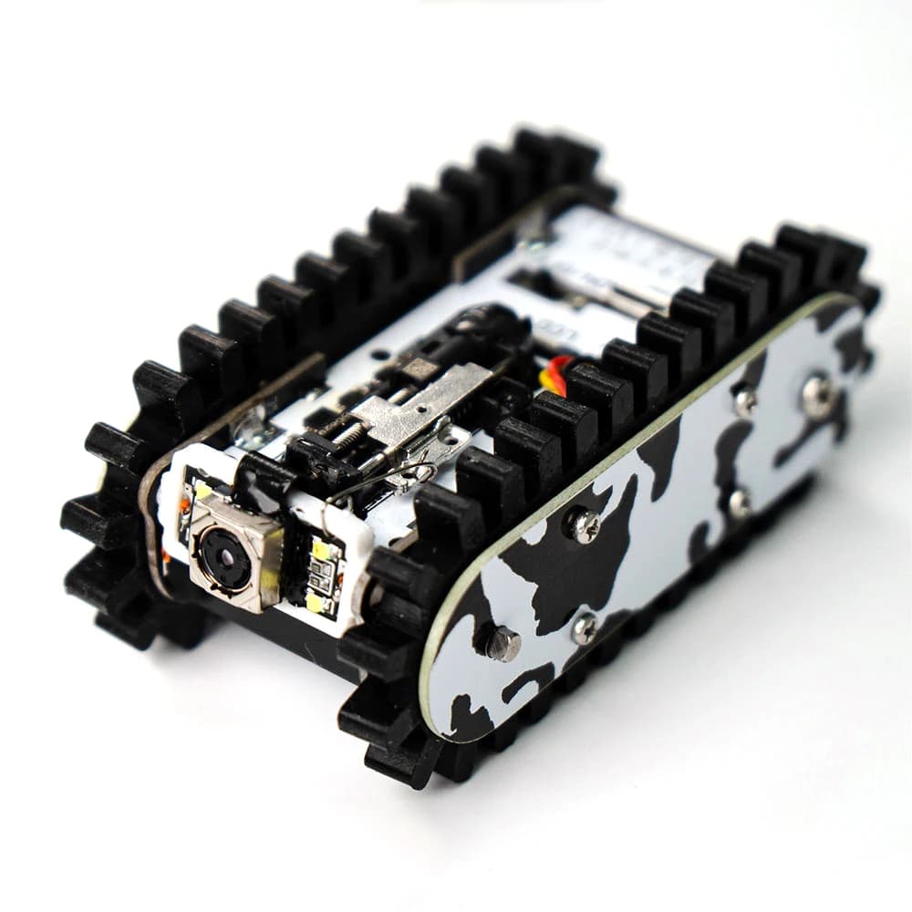 RC Tank Metal Tank Chassis Tractor Crawler App Control Scout Trolley Car con Robot fotocamera mobile per Openmv Esp32 S3 Robot Car