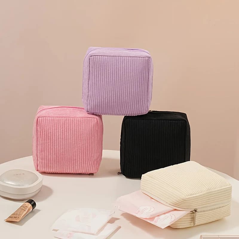 2026 Sanitary Napkin Storage Bag Made of Thick Plush Fabric, a Portable Mini Storage Pouch for Sanitary Pads Large-Capacity Orga
