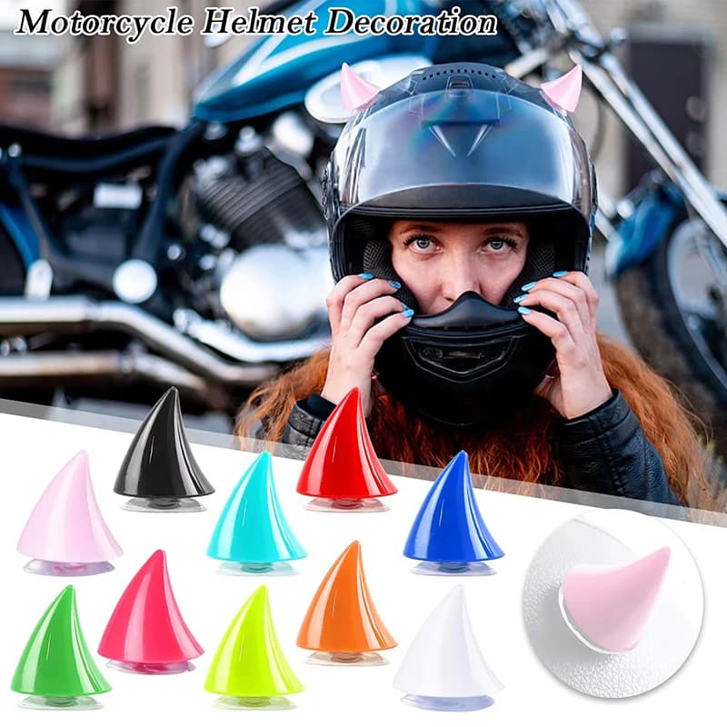 4 Pezzi Decorazione a Corno per Casco Moto, Accessori Carini per Casco Integrale da Motocross Off-Road, Accessori Moto e Auto