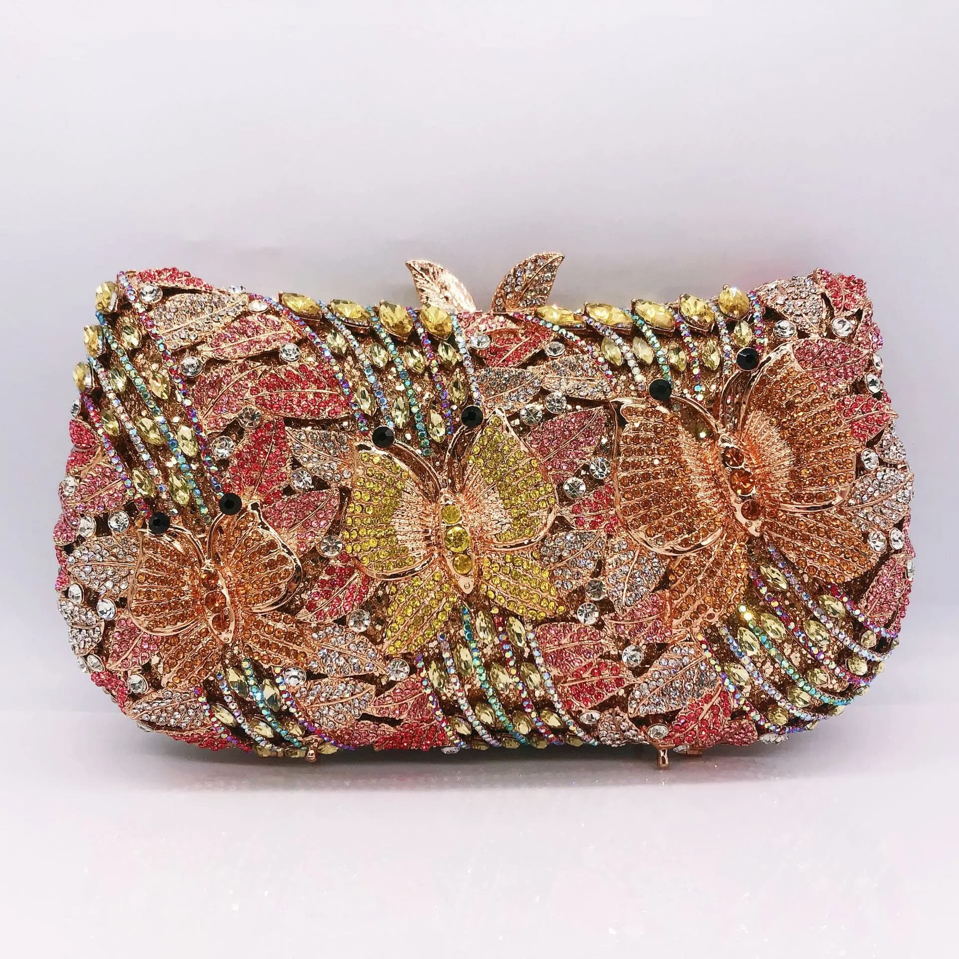 Borsa da sera da donna scavata Borsa da banchetto in cristallo dorato Borsa da pochette con diamanti di lusso Borse da sposa da sposa Borsa da cena elegante