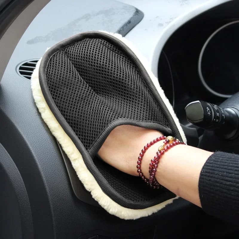 Guanti per la pulizia dell'auto imitazione cashmere Strumenti per il lavaggio Guanti per la pulizia della casa Guanti per la bellezza dell'auto Pulizia