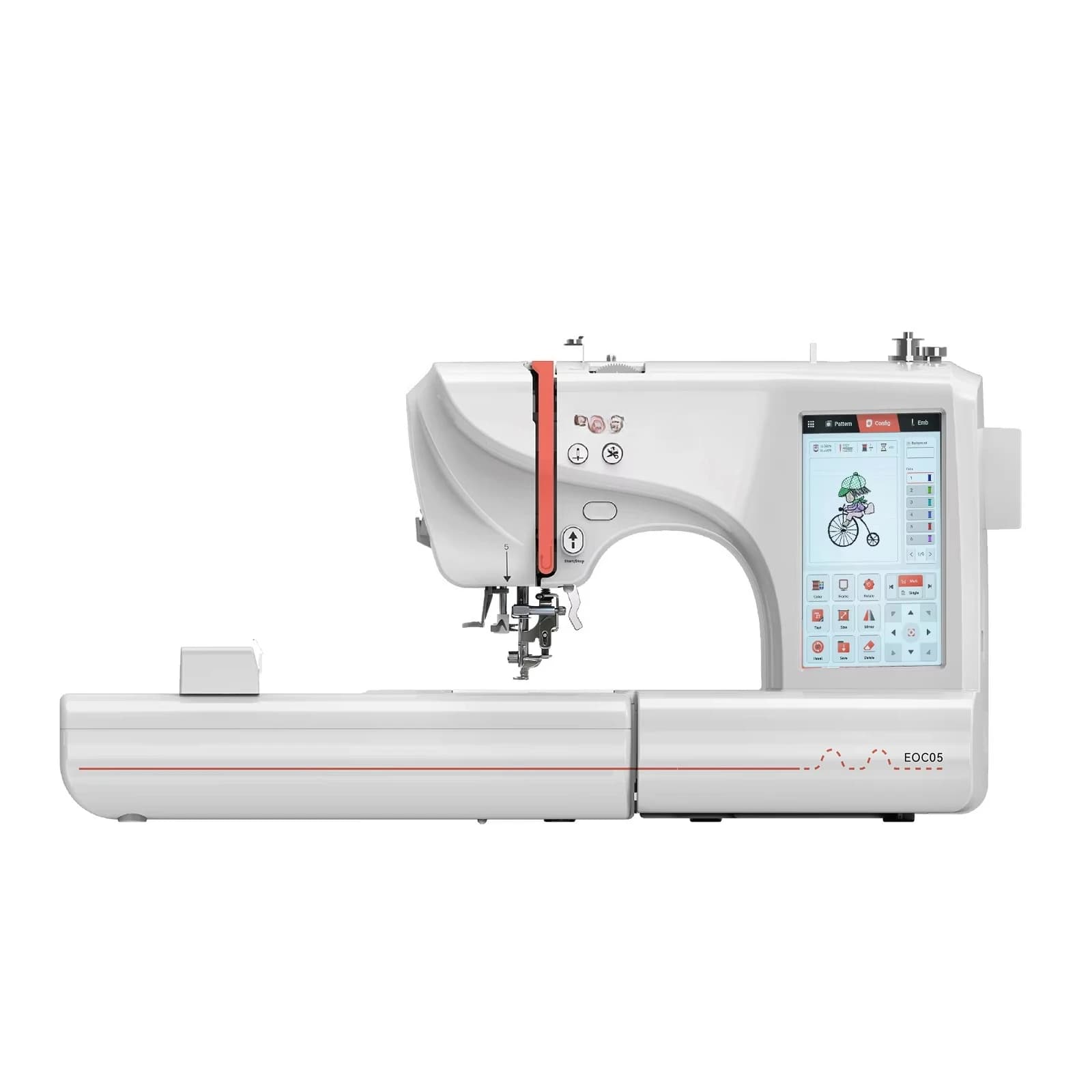 POOLIN EOC05 Macchina da Ricamo Automatica Domestica per Principianti, Piccola Macchina da Ricamo per Uso Casalingo