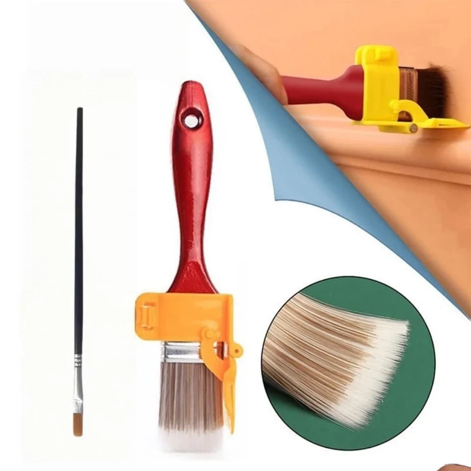 Pennello Professionale per Angoli di Pareti e Soffitti - Strumento Manuale per Bordi con Taglio Preciso per Vernice al Lattice, Ideale per Interni/Esterni