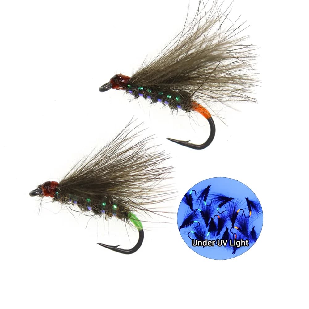 6 pezzi # 16 CDC Emerger Dry Fly Barbed Fly Tying Hook Mayfly Artificial Insect Baits Trout Bass Perch Grayling Fishing Lure Baits