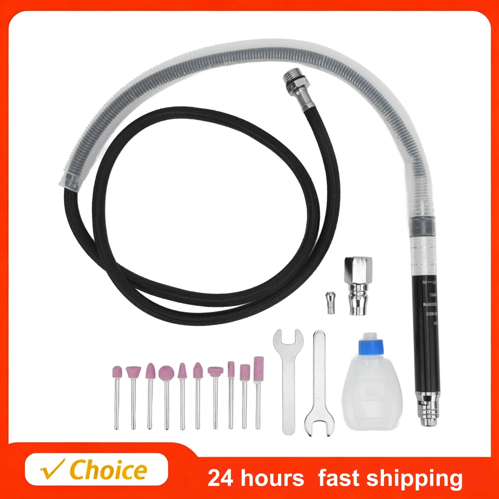 Pneumatic Pencil Die Grinder Kit Portable Polishing Engraving Tool Air Micro Die Grinder Set Pneumatic Pen Grinder Kit
