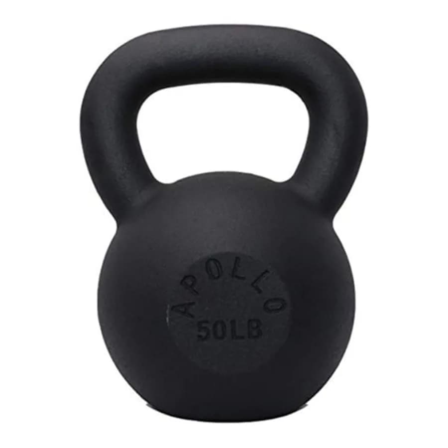 Kettlebell in Ghisa Massiccia da 50 Libbre per Allenamento di Forza e Sviluppo Muscolare, Finitura Nera Resistente