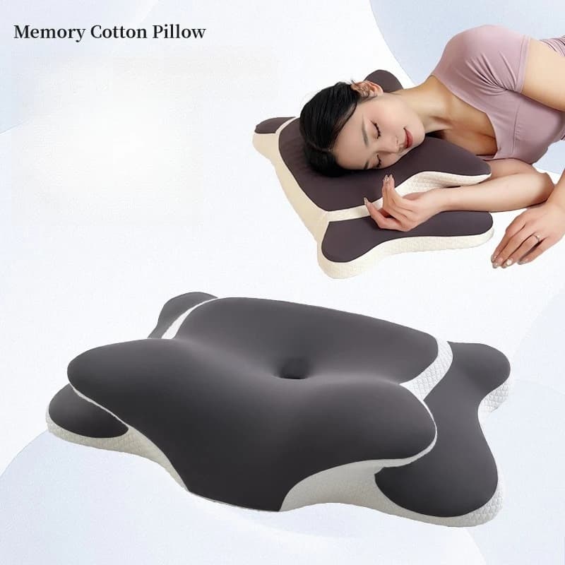Cuscino ergonomico in memory foam per alleviare il dolore al collo, cuscino cervicale ortopedico a rimbalzo lento, cuscini da letto ipoallergenici per il lato