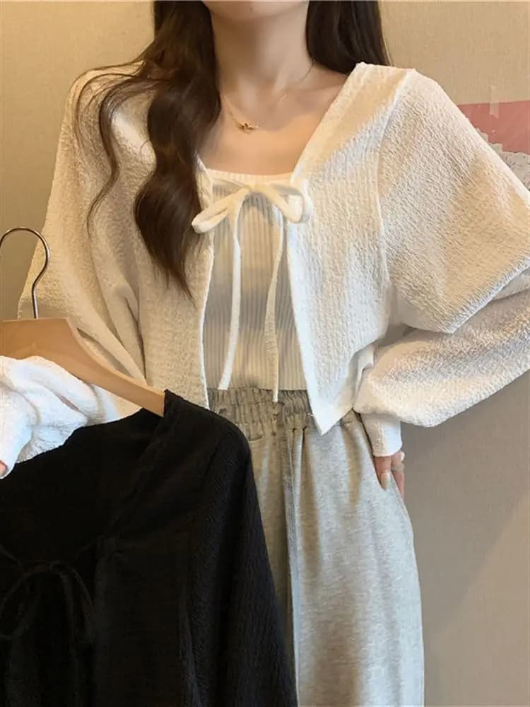 Cardigan estivo da donna sottile e traspirante con protezione UV, leggero, antisolare, capospalla, mantella a scialle