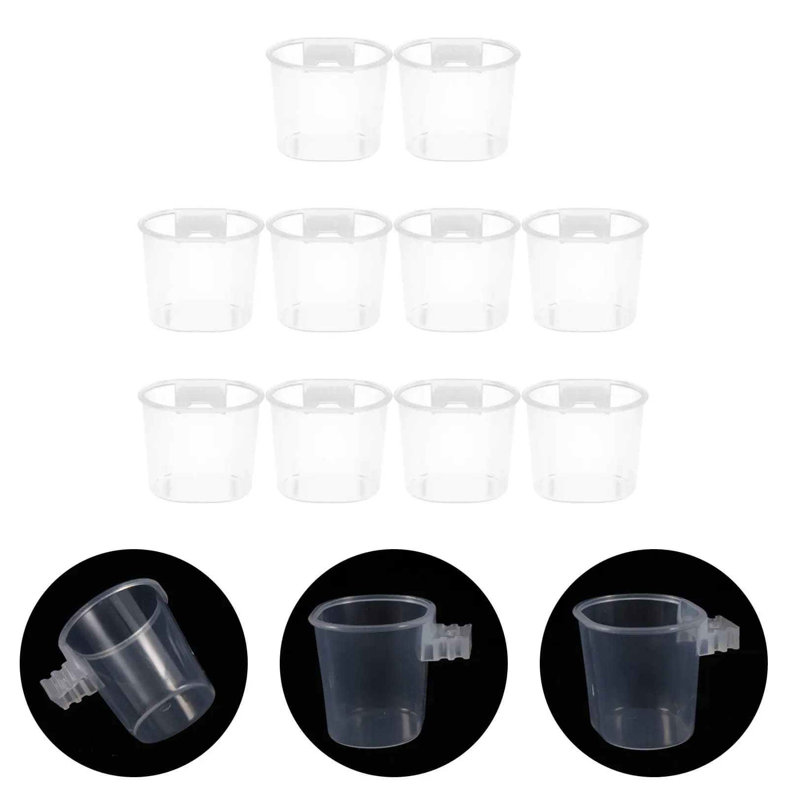 Set di 10 Ciotole per Cibo e Acqua per Pappagalli, Mangiatoie Sospese per Uccelli Piccoli, Accessori per Gabbie Facili da Pulire per Voliere