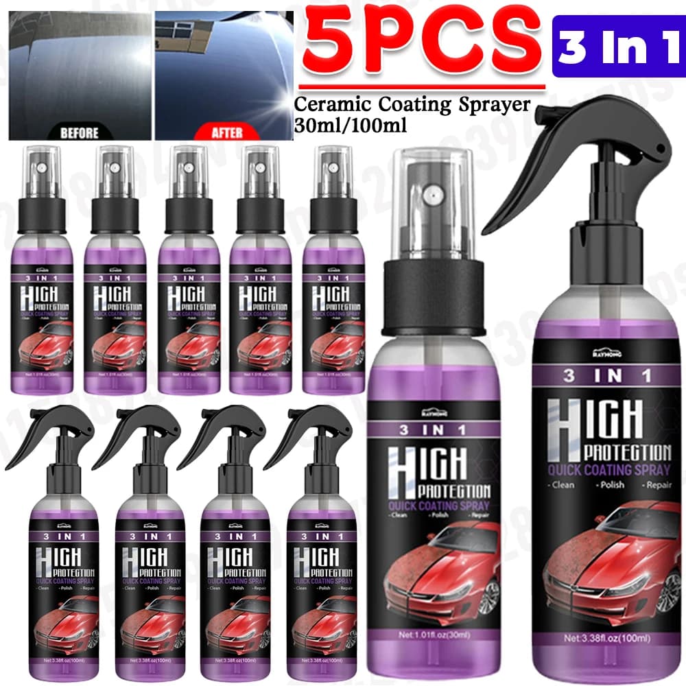 3 In 1 Car Ceramic Nano Coating Liquid Nano Crystal idrofobo Layer Polishing Paint Agent Car Polish rivestimenti Nanos 30/100ML