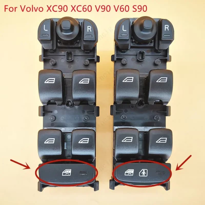 Interruttore alzacristallo elettrico principale per auto Pulsante di controllo alzacristallo per Volvo XC90 XC60 V90 V60 S90 31433406 31433407