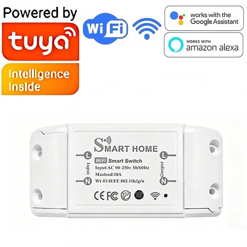 Tuya WiFi Smart Light Switch Universal Timer Smart Life APP Wireless Remote Control Modules Works through Alexa Google Home