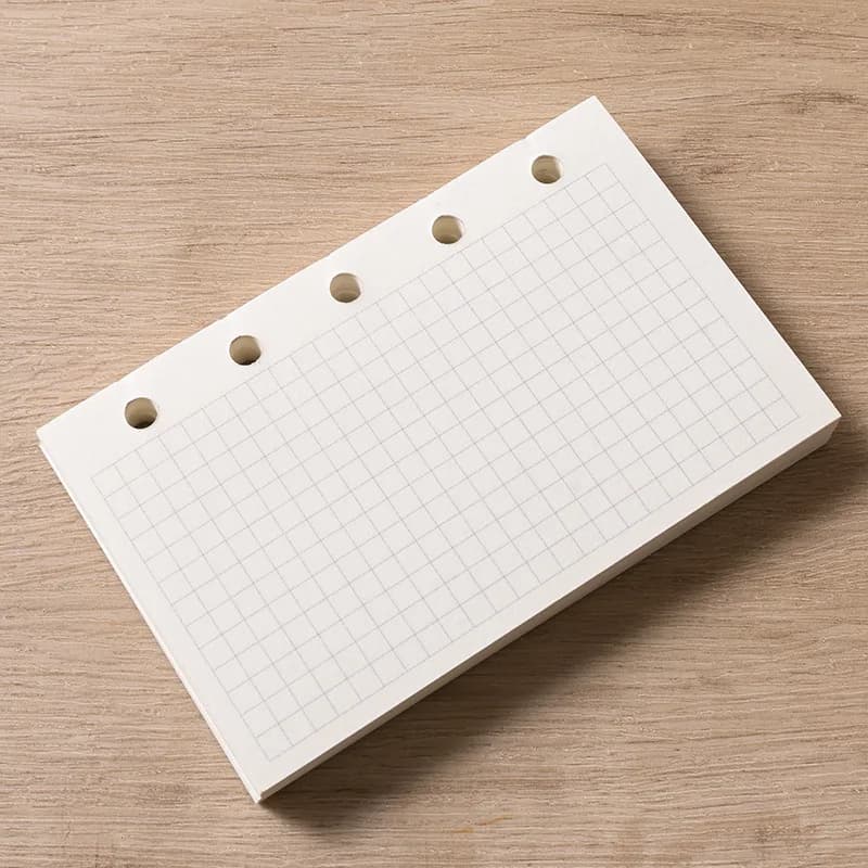Ricambio Fogli Sciolti per Quaderno M5/A8, Pagine Interne per Raccoglitore a Spirale, Pagine Interne Settimanali, Mensili, To-Do, a Righe, a Punti, a Griglia, Cartoleria